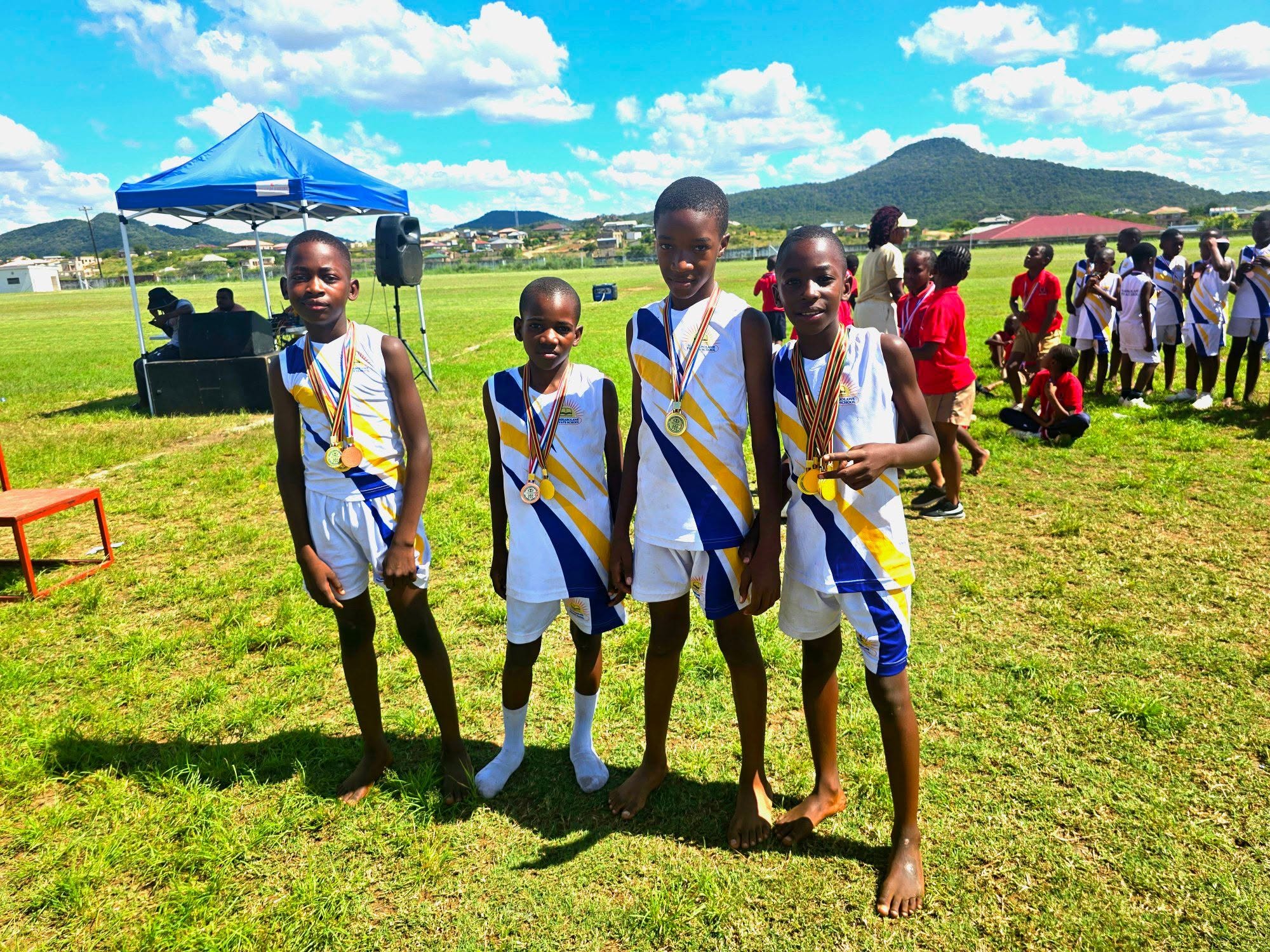 Students competing in sports
